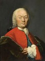 A Portrait Of A Gentleman, Dressed In A Red And Green Cloak, Half Length - German School