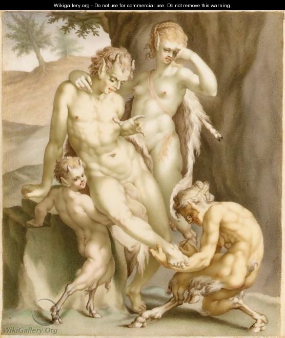 A Satyr And Two Meneads Removing A Splinter - Claudius Carl Gustav Klingstedt