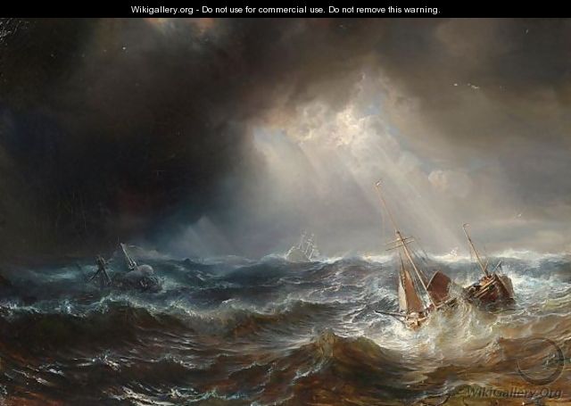 Shipping In A Storm - Theodore Gudin