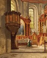 A Girl In A Church Interior - Ascan Lutteroth