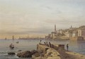 View Of The Harbour In Genoa - Hermann David Salomon Corrodi