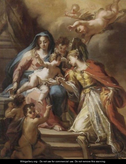 The Mystic Marriage Of Saint Catherine - Venetian School