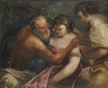 Lot And His Daughters - (after) Pietro Liberi