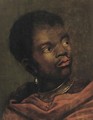 Portrait Of A Black Page, Head And Shoulders, Wearing A Red Cloak - (after) Dyck, Sir Anthony van