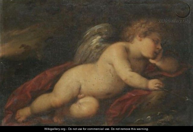 Cupid Sleeping In A Landscape - (after) Carlo Francesco Nuvolone