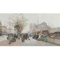 Bouquinistes On Le Quai De Tournelle, Paris - Eugene Galien-Laloue