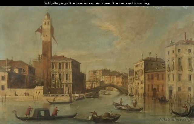Venice, A View Of The Grand Canal With San Geremia And The Entrance To The Cannaregio - (after) (Giovanni Antonio Canal) Canaletto