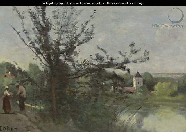 Vetheuil, Bord De La Seine - Jean-Baptiste-Camille Corot