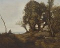 Le Chevrier Assis Dans La Clairiere Sur Une Roche - Jean-Baptiste-Camille Corot