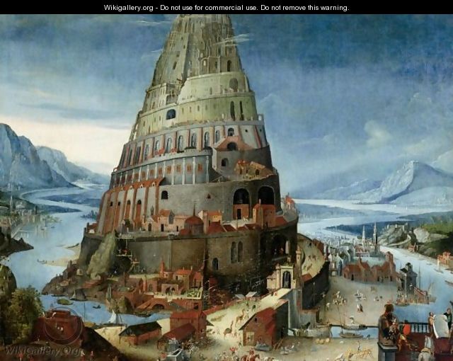 The Tower Of Babel - (after) Tobias Van Haecht (see Verhaecht)