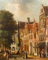 Villagers In The Streets Of A Dutch Town 7 - Pieter Gerard Vertin