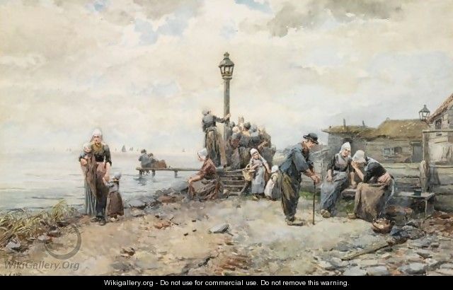 Departure Of The Fishing Fleet, Volendam - Johan Mari Ten Kate