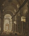 Rome, The Interior Of Saint Peter's Basilica, Looking Down The Nave Towards The Baldacchino - Roman School