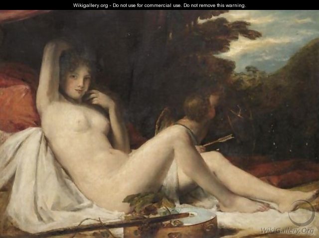 Venus And Cupid - Domenico Pellegrini