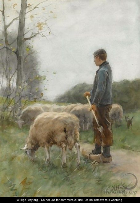 A Shepherd And His Flock 2 - Anton Mauve
