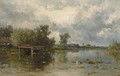 A Boathouse In A Polder Landscape - Willem Roelofs