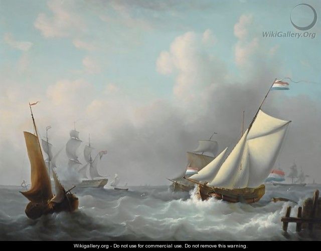 Sailing In Choppy Waters - Martinus Schouman
