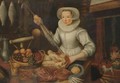 A Maid In A Kitchen Interior - (after) Joachim Beuckelaer