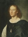 Portrait Of A Gentleman Wearing A Purple Doublet And A White Shirt - Jan Van Bijlert