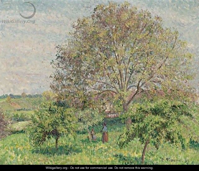 Le Grand Noyer Au Printemps, Eragny - Camille Pissarro