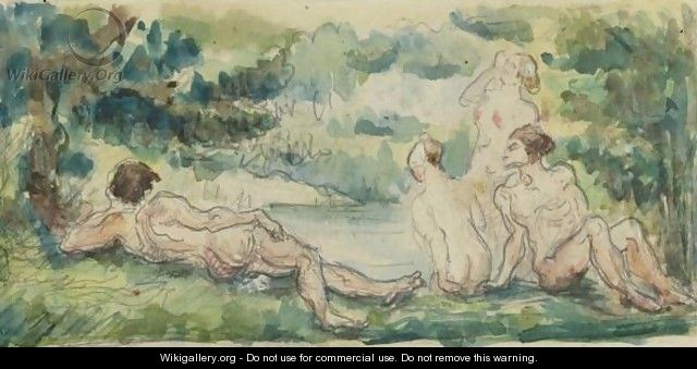 Baigneurs Et Baigneuses - Paul Cezanne
