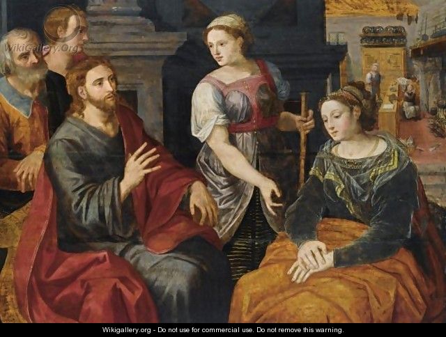 Christ In The House Of Martha And Mary - (after) Willem Adriaensz Key