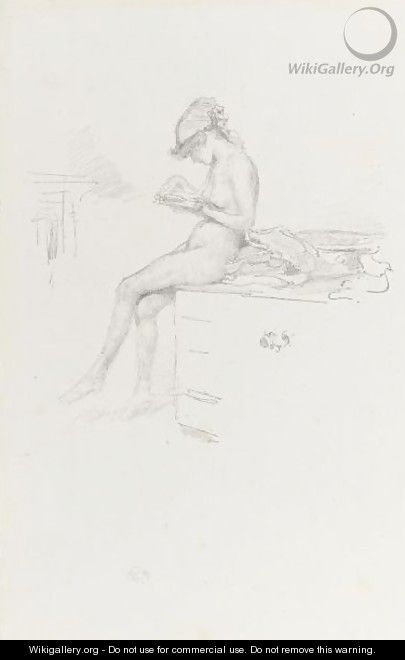 The Little Nude Model, Reading - James Abbott McNeill Whistler