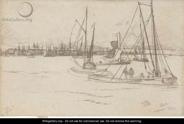 Amsterdam, From The Tolhuis - James Abbott McNeill Whistler