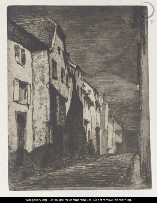 Street At Saverne - James Abbott McNeill Whistler