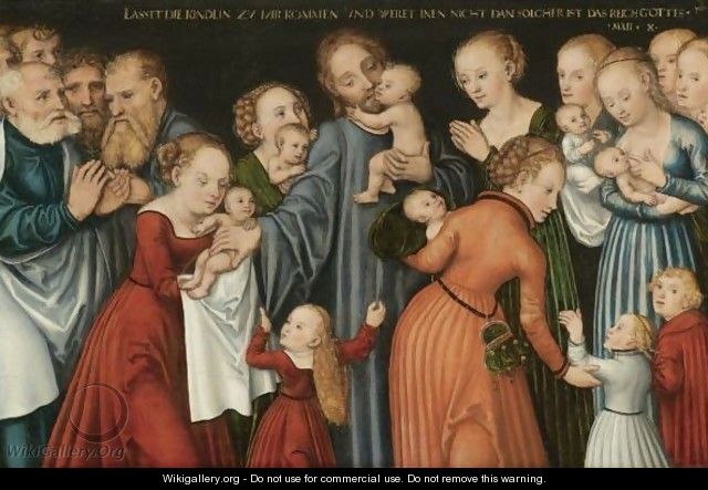Christ Blessing The Children - Lucas The Younger Cranach