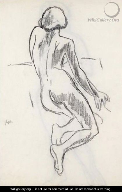 Study Of A Female Nude - Samuel John Peploe