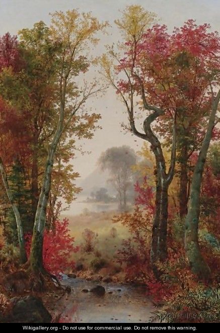 Autumn Landscape - Louis Remy Mignot