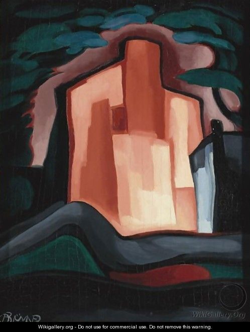 A House In The Night - Oscar Bluemner