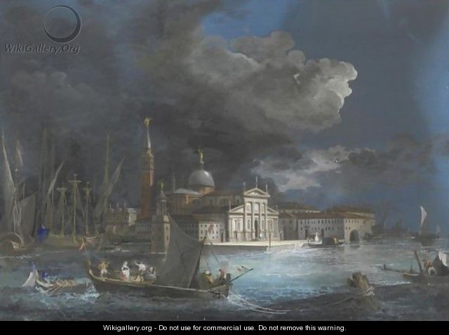 Venezia, San Giorgio Maggiore Sotto La Luna - Giuseppe Bernardino Bison
