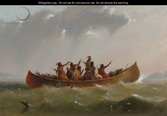 Indian Canoe - Alfred Jacob Miller