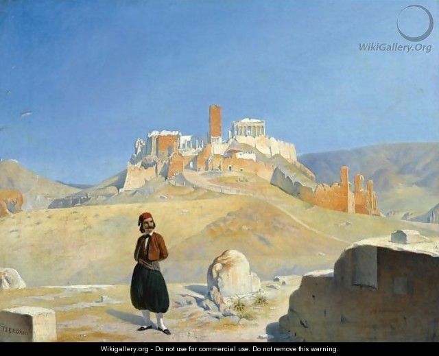 View Of The Acropolis With The Theatre Of Herodes Atticus - Raffaello Ceccoli