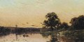 Sunset River Landscapes - Hippolyte Camille Delpy