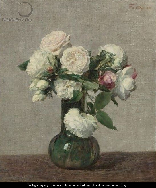 Roses 10 - Ignace Henri Jean Fantin-Latour