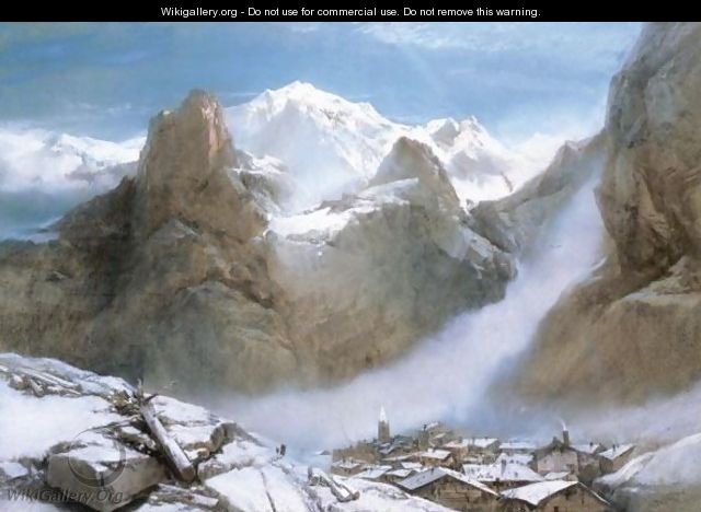 A View Of Mont Blanc - Henry Bright
