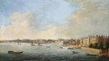 View Of Westminster And The Thames - Cornelis Bol