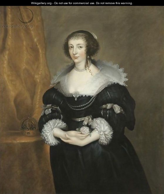 Portrait Of Queen Henrietta Maria 2 - (after) Dyck, Sir Anthony van