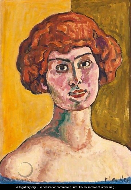 Portrait Of A Young Woman With Red Hair, 1912 - Ferdinand Hodler