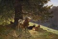 Landscape With A Cow And Goats, 1863 - Charles Humbert