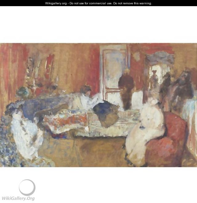 Dans La Chambre Rouge - Edouard (Jean-Edouard) Vuillard