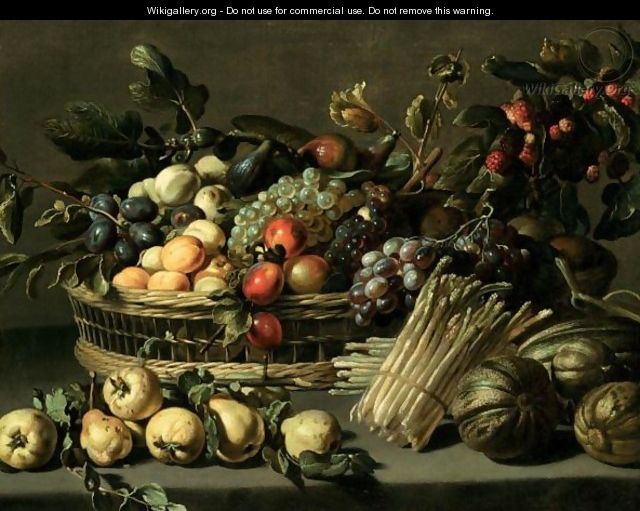 A Still Life With Apricots, Plums, Figs, Peaches And Grapes In A Basket - Pierre van BOUCLE (BOECKEL)