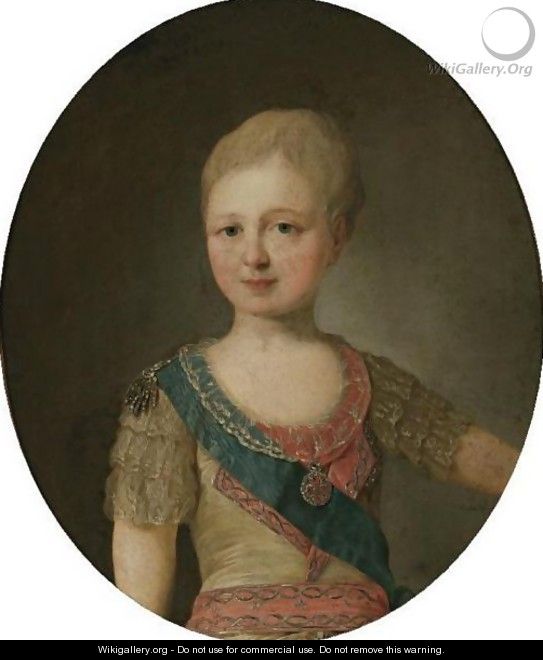 18th-Early 19th Century Portrait Of Alexander I As A Young Boy - Russian School
