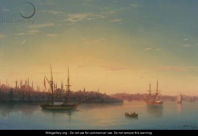 The Golden Horn, Constantinople, Moonlight - Ivan Konstantinovich Aivazovsky