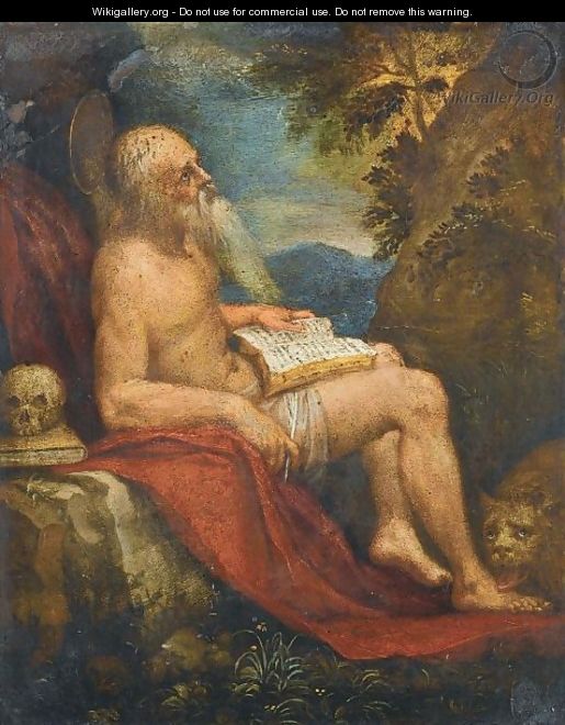 Saint Jerome In The Wilderness - (after) Lorenzo Lotto