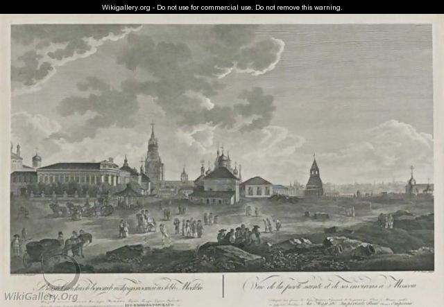View Of The Spasskii Gates Of The Kremlin And Their Surroundings - Guerard De La Barte
