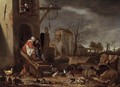 A Farmyard With The Parable Of The Prodigal Son - Cornelis Saftleven